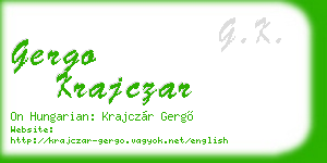 gergo krajczar business card