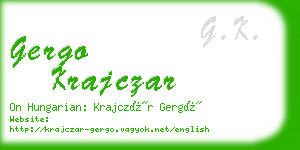 gergo krajczar business card